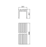 S-9500/L1-3000 Profil liniowy aluminiowy surowy L=3m SENZAFINE MULTISYSTEM; MULTISYTEM EVO A.A.G. Stucchi