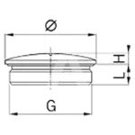 Zaślepka poliamidowa PG16 dł.gw.6mm