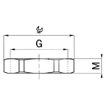 Nakrętka mosiężna M20x1,5mm