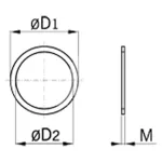 Pierścień uszczelniający M63 D1=68, D2=63mm