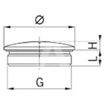 Zaślepka stal nierdzewna M50x1,5, dł.gwintu 9mm A8750-96-08-70000