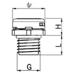 Element do wyrównywania ciśnienia, M12x1,5 poliamid szary