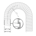 Peszel metalowy galwanizowany ECOPLAST z powłoką PVC ND13 L50m