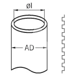 Peszel poliamidowy PA6 AD34,5 29,0/34,5mm kolor czarny