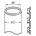 Peszel metalowy w powłoce PVC czarny AD36