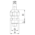 Dławnica poliamidowa czarna SYNTEC M32x1,5 fi17,0-25,0 mm, dł.gwintu 15mm