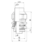 Dławnica mosiężna niklowana EMC Power Connect M16x1,5,zakres dławienia fi 6,0-10,5 mm dł. gwintu 10m