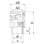 Dł.poliamidowa M40x1,5 fi34,5