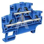 EFD.2/CI/BL Złącze push-in 2,5mm^2, 2-piętrowe z mostkiem wew. pionowym, niebieskie