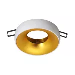 DORADO R, ramka dekoracyjna oprawy punktowej, GU10 max. 35W, okrągła, stała, biało-złota