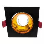 FONDI SC ramka dekoracyjna oprawy punktowej, MR16/GU10 max. 50W, kwadrat, stała, aluminiowa, czarno-złota