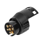 Adapter gniazda przyczepy 7/13-pinowy, tworzywo, 12/24V