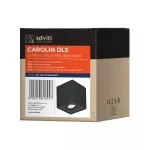 CAROLIN DLS GU10 downlight max 35W, IP20, kwadrat, czarny