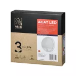 AGAT LED 10W, oprawa ogrodowa z czujnikiem ruchu 140st, 850lm, IP54, 4000K, biała
