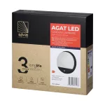 AGAT LED 15W, oprawa ogrodowa z czujnikiem ruchu, 140st, 1100lm, IP54, 4000K, czarna