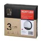 AGAT LED 15W, oprawa ogrodowa z czujnikiem ruchu, 140st, 1100lm, IP54, 4000K, szara