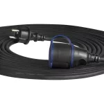 Przedłużacz warsztatowy bryzgoszczelny IP44, 1x2P+Z (Schuko) 10m,kabel gumowy olejoodporny H07RN-F 3x1,5mm2, 230VAC/16A