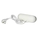 Gniazdo meblowe z uchwytem montażowym, ładowarką USB, 2 gniazda 2P+Z, 2xUSB (typ A, 2,4A), przewód 3x1,0mm2 - 1,4m, białe