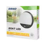 AGAT LED 10W, oprawa ogrodowa z czujnikiem ruchu, 140st, 800lm, IP54, 4000K, czarna