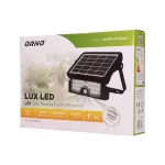 LUX LED 5W, naświetlacz solarny z czujnikiem ruchu 500lm, IP65, 4000K, 2x1500mAh, czarny