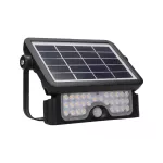 LUX LED 5W, naświetlacz solarny z czujnikiem ruchu 500lm, IP65, 4000K, 2x1500mAh, czarny