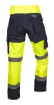Spodnie robocze ostrzegawcze softshell, żółte, rozmiar S