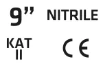 Rękawice ogrodowe pokryte nitrylem, rozmiar 9"