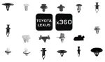 Zestaw spinek samochodowych Toyota/Lexus, 360 sztuk