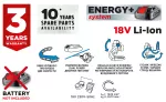 Wentylator akumulatorowo-sieciowy Energy+ 18V