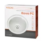 ROVO PC, plafon oświetleniowy z czujnikiem ruchu 360st, 2x25W, E27, IP20, policarbon mleczny