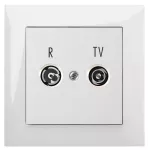 SENTIA gniazdo R-TV końcowe bez ramki podtynkowe IP 20 - kolor biały