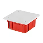 INSTALL-BOX puszka podtynkowa 105x105x50 do ścian pustych IP 40 - kolor ceglasty