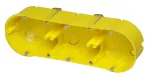 PK-3x60 puszka podtynkowa do ścian pustych bezhalogenowa samogasnąca IP 20 - kolor żółty