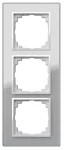 VESTRA ramka potrójna szkło IP 20 - kolor srebrny