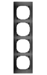 VESTRA ramka poczwórna IP 20 - kolor czarny