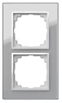 VESTRA ramka podwójna szkło IP 20 - kolor srebrny