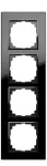 VESTRA ramka poczwórna szkło IP 20 - kolor czarny