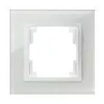 CARLA ramka pojedyncza szkło IP 20 - kolor biały