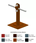 Uchwyt na płytce stalowej H=12cm Z-śruba/LA/ TYP AN-11G/LA/-N