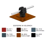 Uchwyt na płytce stal.H=3,5cm Z-zatrz /LA/ czarny TYP AN-11PN/LA/C-N