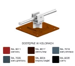 Uchwyt na płytce stal.H=3,5cm Z-zatrz /LA/ szary TYP AN-11PN/LA/S-N