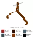 Uchwyt gąsior.prof. Z-śruba WZÓR 25 H=10 cm /LA/ TYP AN-151W/LA/