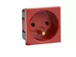 Gniazdo elektryczne z blokadą 230V, czerwone, z kluczem
