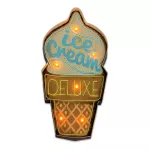 RTV100461 Znak Metalowy RETRO LED Ice Cream Forever Light