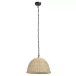 Pendant IP20 CORTIC E27 15 Black Natural rattan DE-0213-NAT