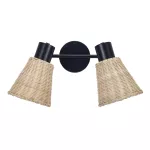 Ceiling fixture IP20 NATURE E27 15W Black Natural rattan DE-0220-NAT