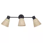 Ceiling fixture IP20 NATURE E27 15W Black Natural rattan DE-0221-NAT