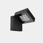 Wall fixture IP66 Modis Optics Single LED 20 LED extra warm-white 2200K ON-OFF Black 1062lm AS11-18P8M3OU60