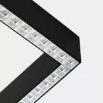 Lineal lighting system Infinite Slim Continuity Right Square Pendant 28.7 LED neutral-white 4000K CRI 90 ON-OFF Black IP40 3664lm BB25-29X9GMOS60