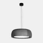 Pendant Gong LED 27.4 2700K PHASE CUT Teixit textil GRIS Black 1166lm 00-8902-60-I9